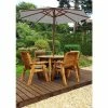 Charles Taylor Wooden Garden Four Seater Round Table Set With Grey Cushion 1 Charles Taylor Wooden Garden Four Seater Round Table Set With Grey Cushion -Plants outlet store FU102703 1 35d9