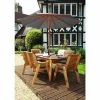 Deluxe Six Seater Wooden Dinning Set With Grey Parasol And Cushions And Parasol -Plants outlet store FU102708 1 5cf1
