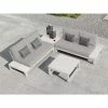 Lagos Weatherproof Corner Sofa Set With Side Tables In White By Norfolk Leisure -Plants outlet store FU102962 Main b543