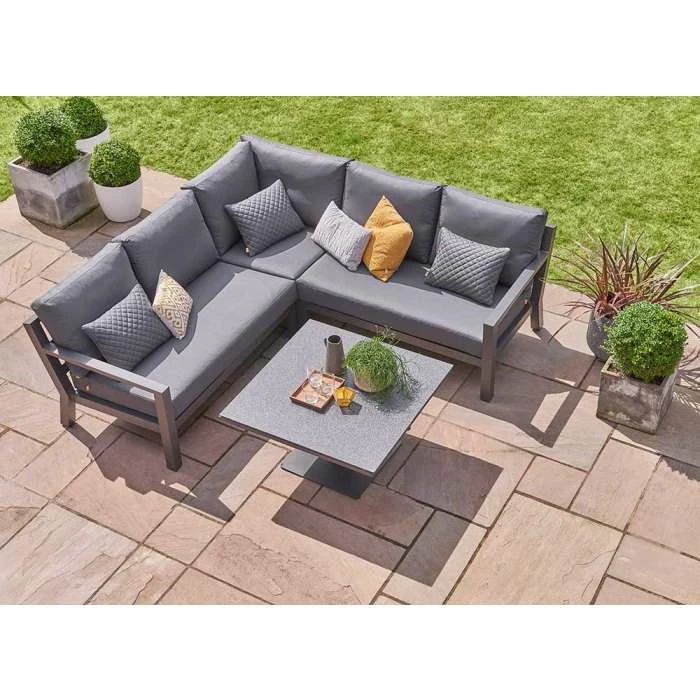 Timber Mini Weatherproof Corner Sofa Set With Coffee Table By Norfolk Leisure 3 Timber Mini Weatherproof Corner Sofa Set With Coffee Table By Norfolk Leisure