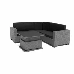 Aya Weatherproof Round Corner Sofa Set With Coffee Table By Norfolk Leisure -Plants outlet store FU102983 1 87f9