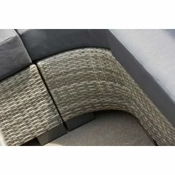 Aya Weatherproof Round Corner Sofa Set With Coffee Table By Norfolk Leisure -Plants outlet store FU102983 4 a259