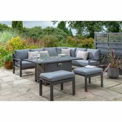 Titchwell Corner Sofa Set With Firepit Table By Norfolk Leisure