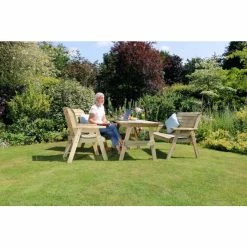 Wooden Charlotte Rectangle Table With 1 Bench And 2 Chairs 15 Wooden Charlotte Rectangle Table With 1 Bench And 2 Chairs -Plants outlet store FU103384 7 e004