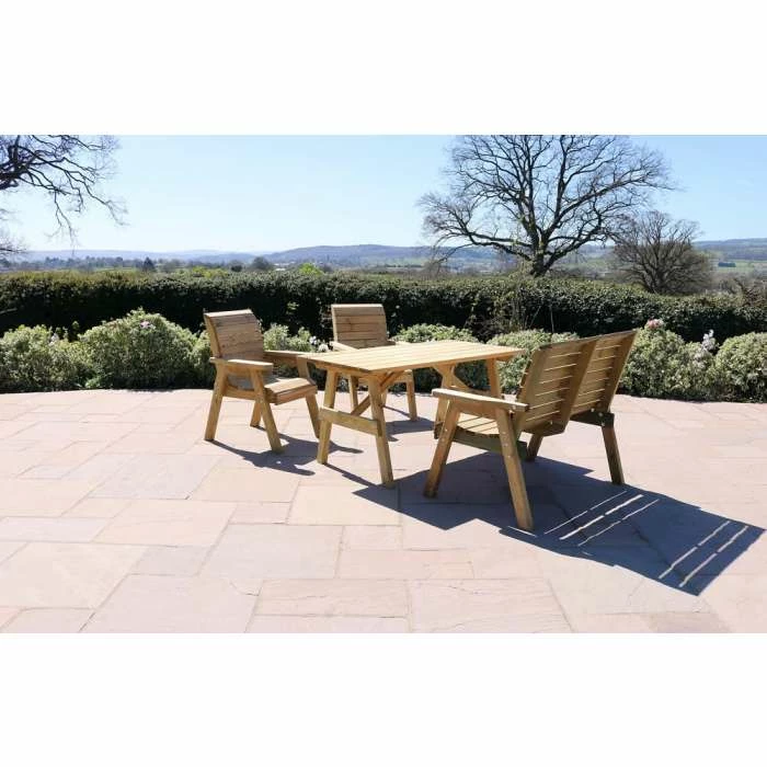 Wooden Charlotte Rectangle Table With 1 Bench And 2 Chairs 3 Wooden Charlotte Rectangle Table With 1 Bench And 2 Chairs