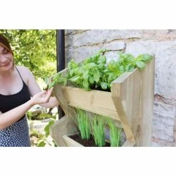 Zest Wooden Tall Vertical Herb Stand -Plants outlet store FU103386 4 dab6