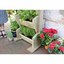 Zest Wooden Tall Vertical Herb Stand -Plants outlet store FU103386 5 d10d