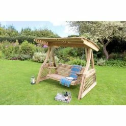 Wooden Santorini Swing Seat -Plants outlet store FU103403 4 abdb