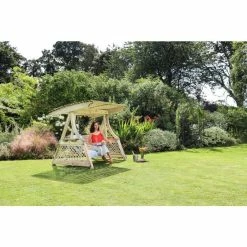 Wooden Santorini Swing Seat -Plants outlet store FU103403 5 9ef5