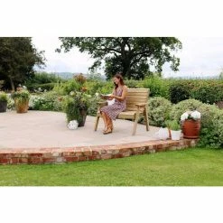 Wooden Charlotte 2 Seater Bench