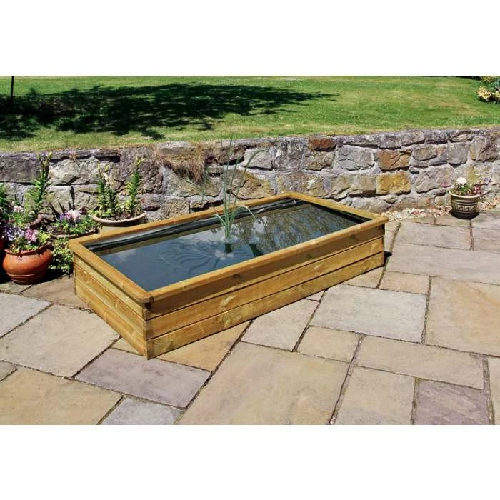 Wooden Aquatic Planter With Liner 1.8 X 0.9 X 0.30 3 Wooden Aquatic Planter With Liner 1.8 X 0.9 X 0.30