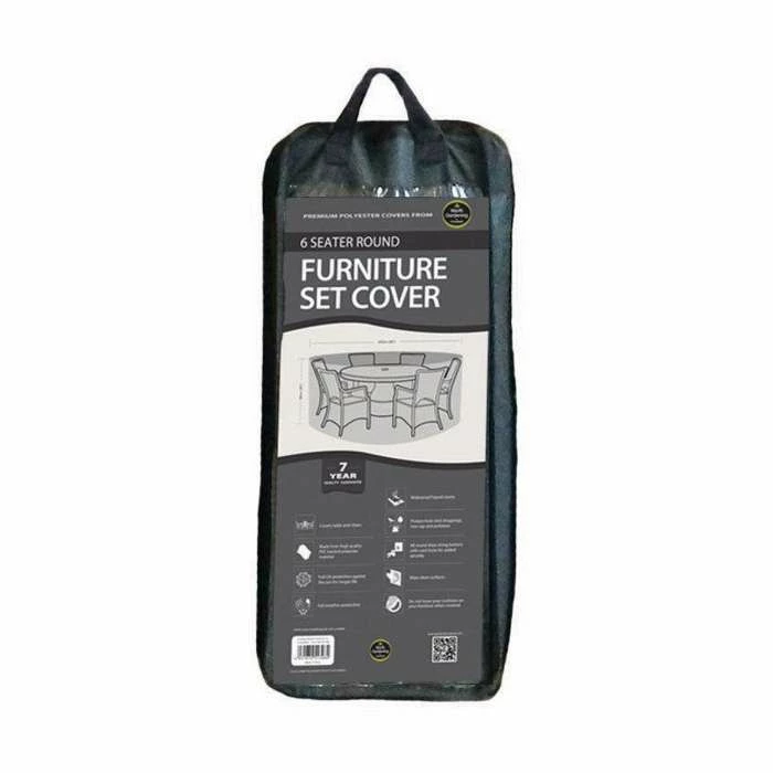 Round 6 Seater Furniture Set Cover 225cm X 89cm - Premium - Black 7 Round 6 Seater Furniture Set Cover 225cm X 89cm - Premium - Black - Image 5