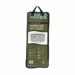 Round 6-8 Seater Furniture Set Cover 250cm X 89cm - Premium - Green -Plants outlet store FU10614 add image 3 9907