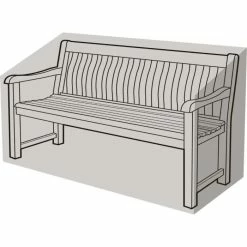 3 Seater Bench Cover 163cm X 81cm - Premium - Black -Plants outlet store FU10631 rollover image 4919