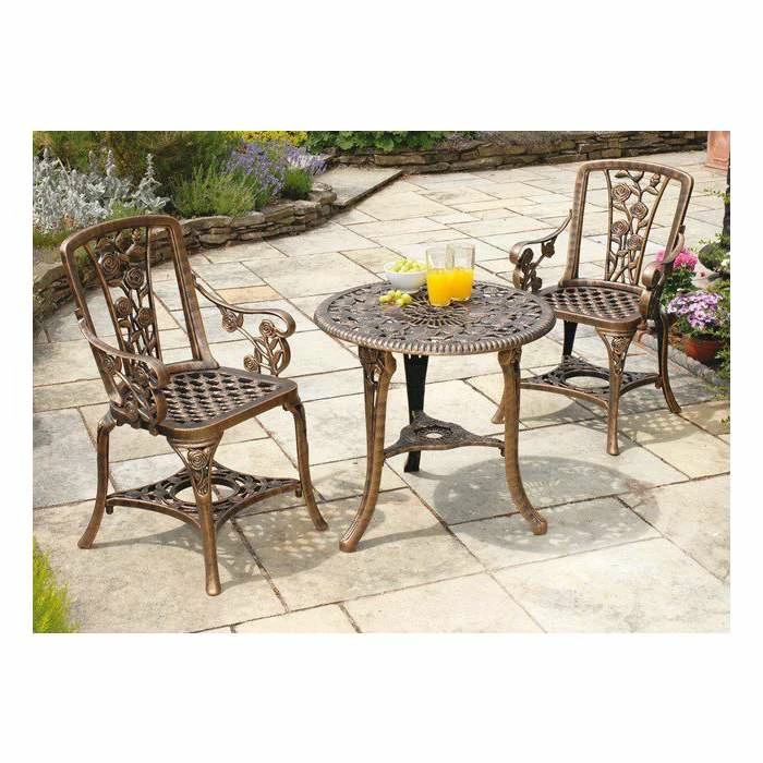 Rose Tea For Two Set - Antique Bronze 3 Rose Tea For Two Set - Antique Bronze