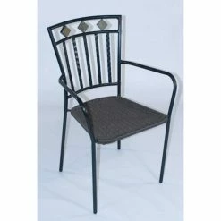 Pair Of Malaga Mocha Brown Wicker Garden Armchairs