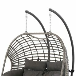 Luxury Rattan Double Hanging Egg Chair By Primrose Living 10 Luxury Rattan Double Hanging Egg Chair By Primrose Living -Plants outlet store FU17131 add image 3 95a6