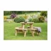 Katie Round Wooden Garden Picnic Table 1.47m -Plants outlet store FU2808 main image 2f7e