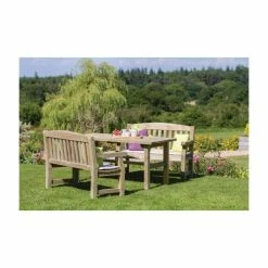 Emily Wooden 4 Seater Furniture Set With Benches