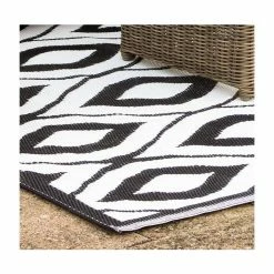 1.8m X 2.5m Outdoor Samti Rug In Black By Tabriz Rugs™ -Plants outlet store FU40043 add image 2 a839