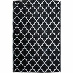 1.2m X 1.8m Outdoor Tamil Rug In Black By Tabriz Rugs™ -Plants outlet store FU40056 add image 1 fe49