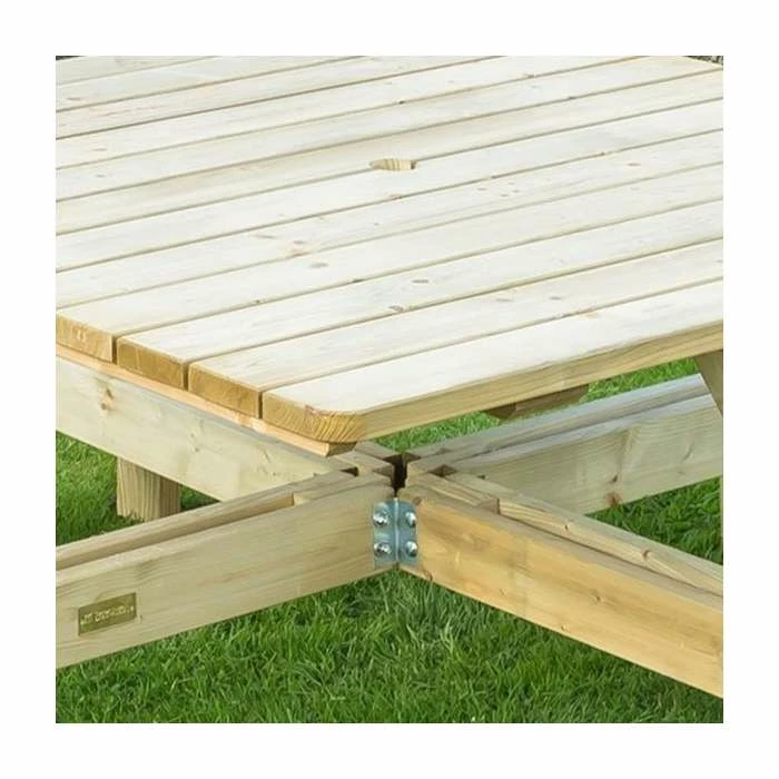 Eight Seater Square Picnic Table By Rowlinson® 5 Eight Seater Square Picnic Table By Rowlinson® - Image 3