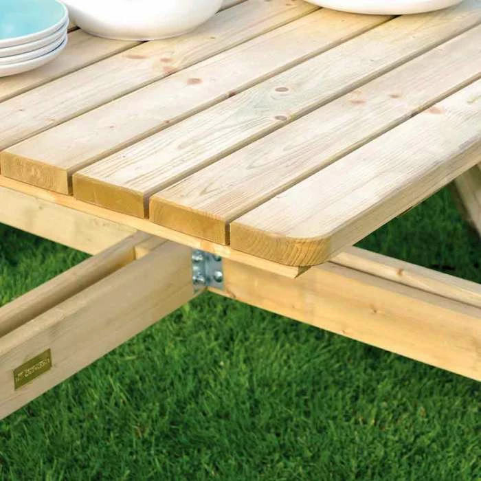 Eight Seater Square Picnic Table By Rowlinson® 4 Eight Seater Square Picnic Table By Rowlinson® - Image 2