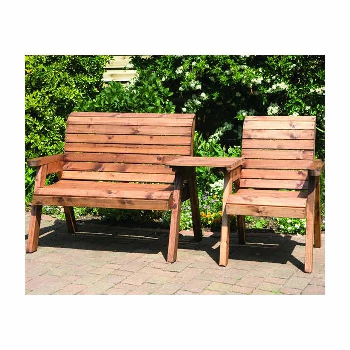 Charles Taylor Three Seater Bench And Chair Companion Set With Tray Table 3 Charles Taylor Three Seater Bench And Chair Companion Set With Tray Table
