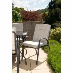 Hadleigh Set Of 6 Armchairs With Cushions In Grey (Chair And Cushion Only) By Hectare® -Plants outlet store FU6668AGRY 1 4629
