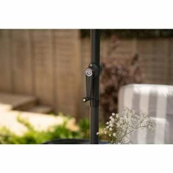 Hadleigh 2.3m Steel Crank Parasol In Grey (Parasol Only) By Hectare® -Plants outlet store FU6668CGRY 2 b297