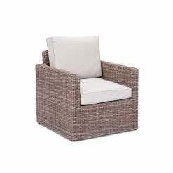 Luxury Rattan Straight Arm Single Armchair By Primrose Living
