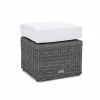 Luxury Rattan Small Square Stool In Stone By Primrose Living