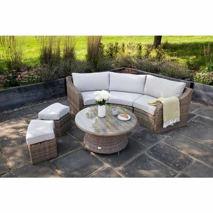 Luxury Rattan Curved Stool In Natural By Primrose Living 5 Luxury Rattan Curved Stool In Natural By Primrose Living - Image 3