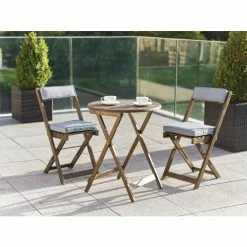 Raffles Acacia Bistro Set With Cushions Woodland Grey 6 Raffles Acacia Bistro Set With Cushions Woodland Grey -Plants outlet store FU8284 add image 1 a48a