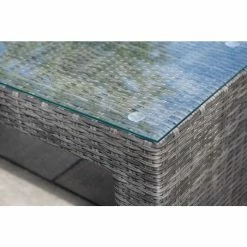 Open Rectangle Coffee Table In Grey By Primrose Living -Plants outlet store FU90082 open coffee table grey flat weave 3 2820