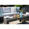 Open Rectangle Coffee Table In Grey By Primrose Living -Plants outlet store FU90082 open coffee table grey flat weave 5 16a5
