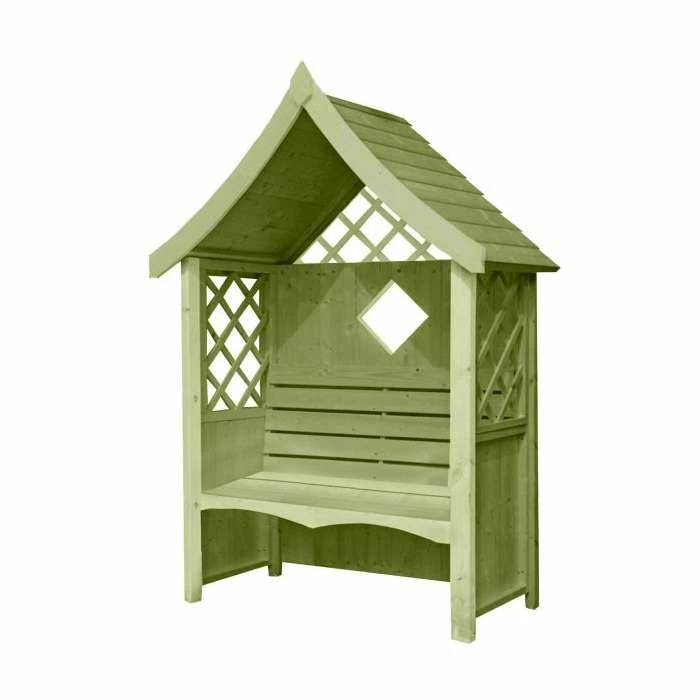 Rose Wooden Two Seater Arbour - 1.3m 3 Rose Wooden Two Seater Arbour - 1.3m