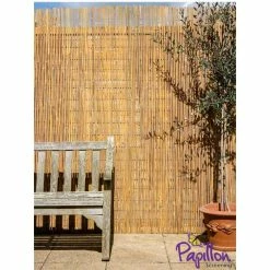 Bamboo Slat Natural Fencing Screening 4.0m X 1.8m (13ft 1in X 6ft) - By Papillon™
