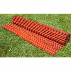 Thick Red Bamboo Fencing Screening Roll 1.9m X 1.8m (6ft 2in X 6ft) - By Papillon™ -Plants outlet store GS0146 add image 3 6c8b