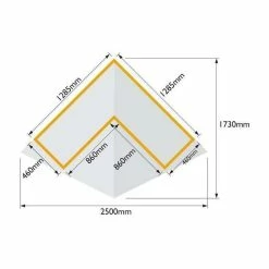 Haven Wooden Three Seater Corner Arbour With Green And White Detailing By Rowlinson® - 2.5m 10 Haven Wooden Three Seater Corner Arbour With Green And White Detailing By Rowlinson® - 2.5m -Plants outlet store GS0337 add image 3 00b7