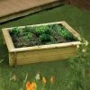 W1.2m (3ft 11in) Square Raised Wooden Planter & Sandpit By Rowlinson® -Plants outlet store GS0362 main image cd18
