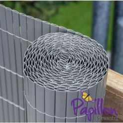 Grey Bamboo Cane Artificial Fencing Screening 4.0m X 2.0m (13ft 1in X 6ft 7in) - By Papillon™