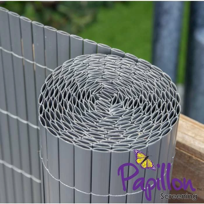 Grey Bamboo Cane Artificial Fencing Screening 4.0m X 2.0m (13ft 1in X 6ft 7in) - By Papillon™ 3 Grey Bamboo Cane Artificial Fencing Screening 4.0m X 2.0m (13ft 1in X 6ft 7in) - By Papillon™