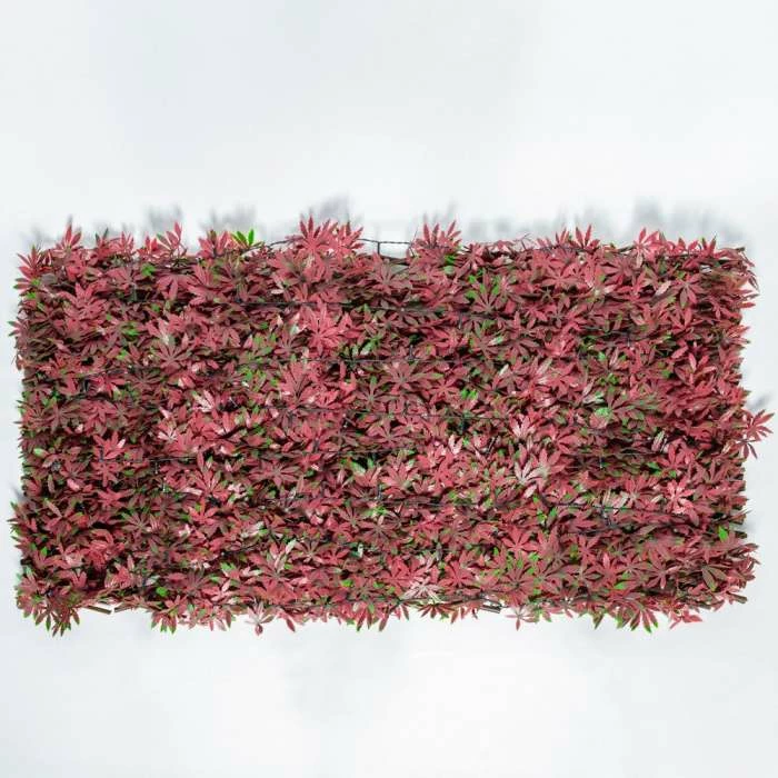 Extendable Artificial Red Acer Fencing Screening Trellis With LEDs 2.0m X 1.0m (6ft 7in X 3ft 3in) - By Papillon™ 4 Extendable Artificial Red Acer Fencing Screening Trellis With LEDs 2.0m X 1.0m (6ft 7in X 3ft 3in) - By Papillon™ - Image 2