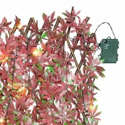 Extendable Artificial Red Acer Fencing Screening Trellis With LEDs 2.0m X 1.0m (6ft 7in X 3ft 3in) - By Papillon™ 13 Extendable Artificial Red Acer Fencing Screening Trellis With LEDs 2.0m X 1.0m (6ft 7in X 3ft 3in) - By Papillon™ -Plants outlet store GS0394LED add image 3 2e24