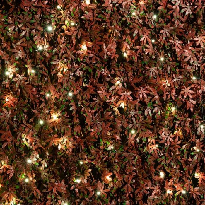 Extendable Artificial Red Acer Fencing Screening Trellis With LEDs 2.0m X 1.0m (6ft 7in X 3ft 3in) - By Papillon™ 9 Extendable Artificial Red Acer Fencing Screening Trellis With LEDs 2.0m X 1.0m (6ft 7in X 3ft 3in) - By Papillon™ - Image 7