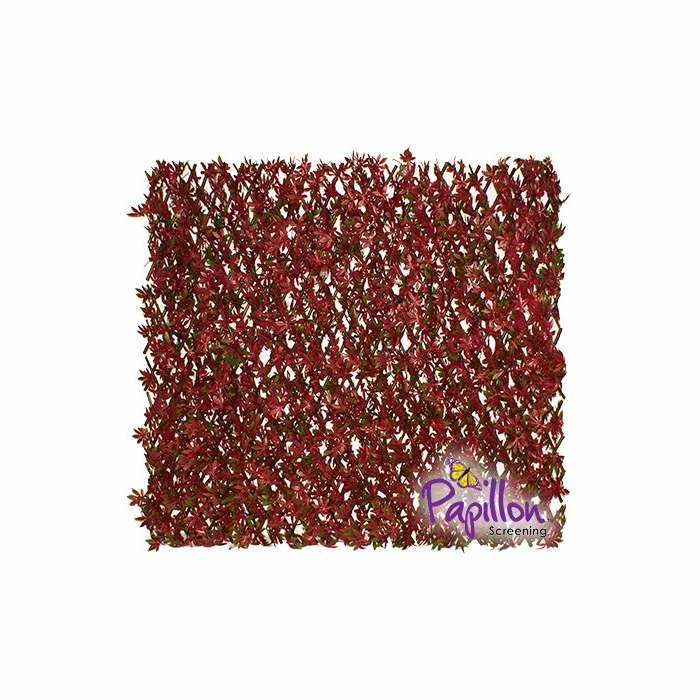 Extendable Artificial Red Acer Fencing Screening Trellis 2.0m X 1.0m (6ft 7in X 3ft 3in) - By Papillon™ 3 Extendable Artificial Red Acer Fencing Screening Trellis 2.0m X 1.0m (6ft 7in X 3ft 3in) - By Papillon™