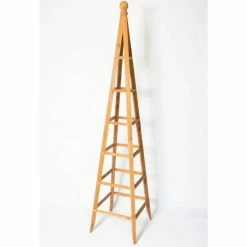 190cm Tan Wooden Obelisk Plant Support By Lacewing™