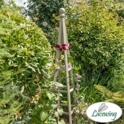 190cm Sage Wooden Obelisk Plant Support By Lacewing™