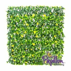 1 X 2m Extendable Artificial Yellow Flower Screening Trellis (3ft 3in X 6ft 7in) - By Papillon™